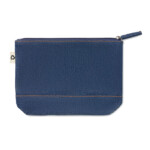 Kosmetiktasche aus 50 % Denim und 50 % recycelter Baumwolle mit Reißverschluss. 250 g/m².-Blau-8719941055810-3