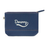 Kosmetiktasche aus 50 % Denim und 50 % recycelter Baumwolle mit Reißverschluss. 250 g/m².-Blau-8719941055810-5