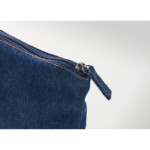 Kosmetiktasche aus 50 % Denim und 50 % recycelter Baumwolle mit Reißverschluss. 250 g/m².-Blau-8719941055810-6