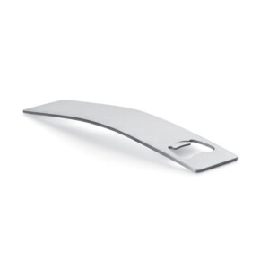Eleganter Flaschenöffner mit geschwungener Linie aus widerstandsfähigem Edelstahl.-Silber matt-8719941005877-1