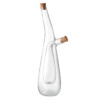 Öl- und Essigflasche aus Borosilikatglas mit Korkverschluss. Äußeres Fassungsvermögen: 300 ml. Innenkapazität: 80ml. Öl und Essig nicht enthalten.-Transparent-8719941055360