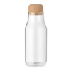 Flasche aus Borosilikatglas mit Korkdeckel. Fassungsvermögen: 600 ml.-Transparent-8719941053939