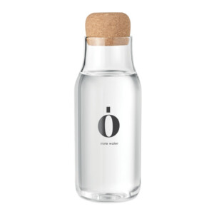Flasche aus Borosilikatglas mit Korkdeckel. Fassungsvermögen: 600 ml.-Transparent-8719941053939-5