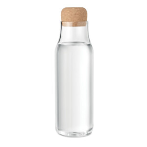 Flasche aus Borosilikatglas mit Korkdeckel. Fassungsvermögen: 1 Liter.-Transparent-8719941054028-2