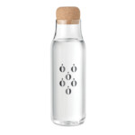 Flasche aus Borosilikatglas mit Korkdeckel. Fassungsvermögen: 1 Liter.-Transparent-8719941054028-5