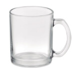 Glänzender Glasbecher mit einem Fassungsvermögen von 300 ml mit spezieller Beschichtung für Sublimation.-Transparent-8719941048188