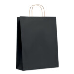 Große Papiertüte (50 % recycelt). 90 g/m². In Europa hergestellt.-Schwarz-8719941051614