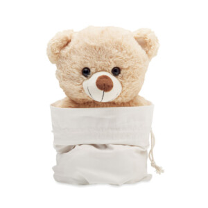 gefüllt mit recyceltem Polyester und präsentiert in einer Tasche aus Bio-Baumwolle.-Beige-8719941056923