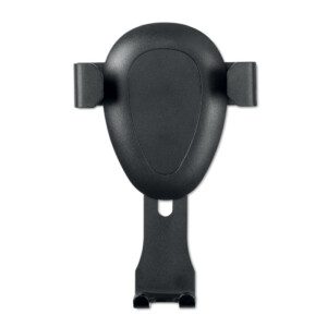 Universelle Autotelefonhalterung mit Aluminiumblende. Einstellbar für verschiedene Handygrößen.-Schwarz-8719941036505-1