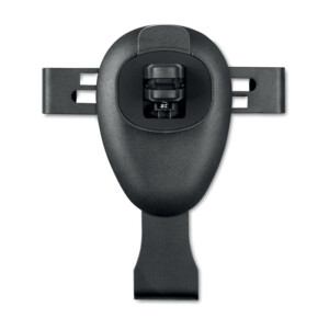 Universelle Autotelefonhalterung mit Aluminiumblende. Einstellbar für verschiedene Handygrößen.-Schwarz-8719941036505-2