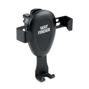 Universelle Autotelefonhalterung mit Aluminiumblende. Einstellbar für verschiedene Handygrößen.-Schwarz-8719941036505-5