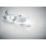 Handreinigungsgel in wiederbefüllbarer PET-Flasche mit Flip-Cap und Karabiner. Fassungsvermögen 30ml-Transparent-8719941050389-6