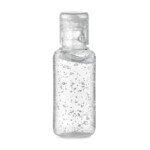 Handreinigungsgel in wiederbefüllbarer PET-Flasche. Fassungsvermögen 50ml. Bestehend aus 70% Alkohol. In Europa hergestellt. Dieser Artikel ist unter Kosmetik kategorisiert.-Transparent-8719941050303