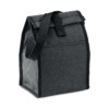 600D RPET isolierte Lunchtasche mit Vordertasche. 3L Fassungsvermögen. Isoliermaterial: 2 mm PE-Schaum mit Alufolie.-Schwarz-8719941056459