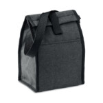 600D RPET isolierte Lunchtasche mit Vordertasche. 3L Fassungsvermögen. Isoliermaterial: 2 mm PE-Schaum mit Alufolie.-Schwarz-8719941056459