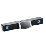ABS Wireless 5.0 Soundbar-Lautsprecher mit wechselndem Stimmungslicht und Telefonhalterung. Inklusive 2000 mAh Li-ION-Akku. Ausgangsdaten: 5W. Hörzeit: ca. 4 Stunden.-Schwarz-8719941054691-2