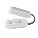 Set mit 2 kabellosen JL 5.0 True Wireless Stereo (TWS) Ohrhörern mit integriertem 30-mAh-Akku. Spielzeit ca. 3 Stunden. Inklusive Micro-USB-Ladekabel und 400-mAh-Ladestation.-Weiß-8719941044623