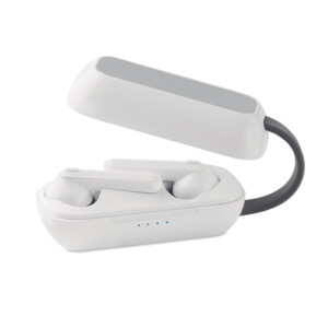 Set mit 2 kabellosen JL 5.0 True Wireless Stereo (TWS) Ohrhörern mit integriertem 30-mAh-Akku. Spielzeit ca. 3 Stunden. Inklusive Micro-USB-Ladekabel und 400-mAh-Ladestation.-Weiß-8719941044623