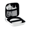 Kabelloses Ladegerät aus ABS. Präsentiert in einem EVA/PU-Beutel. Enthält einen EU-Stecker und ein Ladekabel von USB A auf Micro B. Ausgangsdaten: DC5V/1