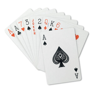 Klassisches Spielkartendeck in einer Kunststoffbox. 54 Karten.-Blau-8719941023307