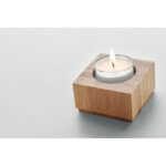 Bambus-Kerzenhalter mit Teelicht inklusive.-Holz-8719941054325-6