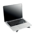 faltbarer und kompakter Aluminium-Laptopständer mit rutschfesten Silikonpolstern. (geeignet für Computer 17' oder kleiner)-Silber matt-8719941054400-1