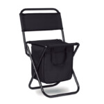 Klappstuhl aus 600D Polyester mit Aufbewahrungs-/Kühltasche und Gurten. Höchstgewicht 85 kg.-Schwarz-8719941048010