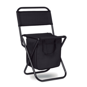 Klappstuhl aus 600D Polyester mit Aufbewahrungs-/Kühltasche und Gurten. Höchstgewicht 85 kg.-Schwarz-8719941048010