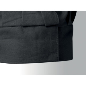 Kochmütze aus 130 gr/m² Baumwolle und Klettverschluss. Produziert nach einem zertifizierten Standard für die Verwendung von Schadstoffen in Textilien.-Schwarz-8719941021990-1