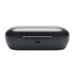 2 x drahtlose TWS 5.0-Stereokopfhörer mit eingebautem 45-mAh-Akku. Spielzeit ca. 3 Uhr morgens. Micro-USB-Kabel. Präsentiert in einer Ladestationsbox mit einem 250 mAh Li-Ionen-Akku.-Schwarz-8719941043930-1