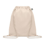 Kordelzugbeutel aus Bio-Baumwolle. 140 g/m². Hergestellt aus zertifizierter Bio-Baumwolle.-Beige-8719941054783