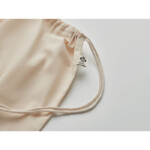 Kordelzugbeutel aus Bio-Baumwolle. 140 g/m². Hergestellt aus zertifizierter Bio-Baumwolle.-Beige-8719941054783-6