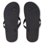 Flip Flops mit Korksohle und EVA-Untersohle und PVC-Riemen. Größe L entspricht 40-43.-Schwarz-8719941055513-3