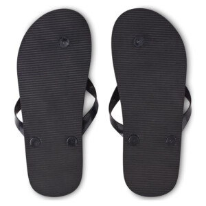 Flip Flops mit Korksohle und EVA-Untersohle und PVC-Riemen. Größe L entspricht 40-43.-Schwarz-8719941055513-3