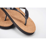 Flip Flops mit Korksohle und EVA-Untersohle und PVC-Riemen. Größe L entspricht 40-43.-Schwarz-8719941055513-6