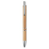 Druckkugelschreiber aus Aluminium mit Bambusschaft. Blaue Tinte.-Holz-8719941037267