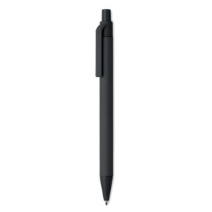 Druckkugelschreiber mit Papierschaft und Besatz aus 100 % Mais-PLA. Blaue Tinte.-Schwarz-8719941046290
