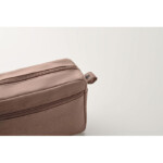 Kosmetiktasche mit doppeltem Reißverschluss. 100 % Hanfgewebe. 200 g/m².-Braun-8719941051263-6
