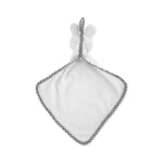Plüsch-Babyhandtuch aus Velours-Polyester mit Hase oben drauf. 180gr/m².-Weiß-8719941044746-3