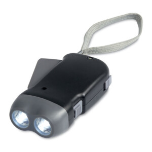 2 LED-Dynamolampe aus ABS.-Schwarz-8719941005006