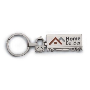 LKW-Schlüsselanhänger aus Metall. Geschenkverpackung.-Silber-8719941003224-5