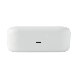 Set mit 2 kabellosen True Wireless Stereo (TWS) 5.0-Ohrhörern mit integriertem 35-mAh-Akku. Spielzeit ca. 2 Stunden. Micro USB Ladekabel und eine 300 mAh Ladestation.-Weiß-8719941046535-3