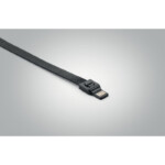 Polyester-Lanyard mit Ladekabel mit USB-A auf Micro-B (2 in 1 Pin) und Typ C. Inklusive Schutzhülle mit Schlüssel- oder Ausweishalter.-Schwarz-8719941047594-1