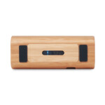 Kabelloser 5.0 Stereolautsprecher aus ABS mit Bambusgehäuse. Inklusive 2000 mAh Akku. Ausgangsdaten: 4 Ohm