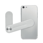 Magnetischer Telefonhalter aus ABS mit Metallring (3M-Aufkleber auf der Rückseite). Wird an Laptops angeschlossen.-Grau-8719941055285-2