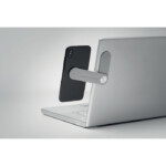Magnetischer Telefonhalter aus ABS mit Metallring (3M-Aufkleber auf der Rückseite). Wird an Laptops angeschlossen.-Grau-8719941055285-6