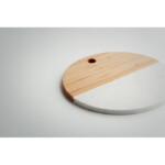 Servierbrett aus Marmor und Bambus. Kreisform.-Holz-8719941054080-6