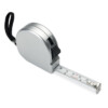 Meter 2m in ABS. Mattsilbernes Gehäuse. Mit Handschlaufe und silberglänzendem Metallclip.-Silber matt-8719941009639