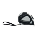 Meter 3 m in ABS. Silberne Schachtel. Mit Handschlaufe und Metallclip in glänzendem Silber.-Schwarz-8719941009615-1