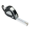 Meter 3 m in ABS. Silberne Schachtel. Mit Handschlaufe und Metallclip in glänzendem Silber.-Schwarz-8719941009615